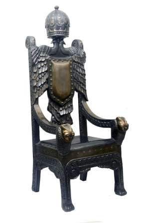 Waahkart Home Decor Stylish Wooden Color Look Royal Emperor Arm Chair Set of 2