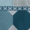 Duck Egg And Teal Color, Stylish, Geometric Pattern, Hand-Tufted, Wool Rug - Image 2