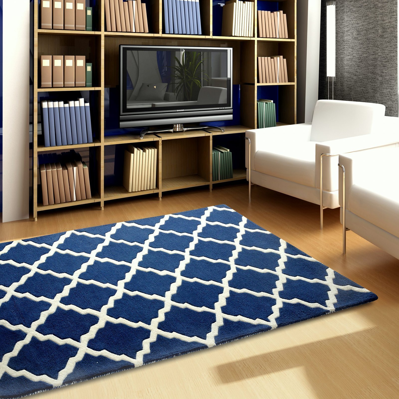 Blue Trelis Rug