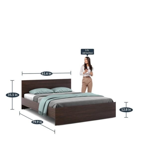 Aaron Queen Size Bed In Choco Walnut Finish - Image 2