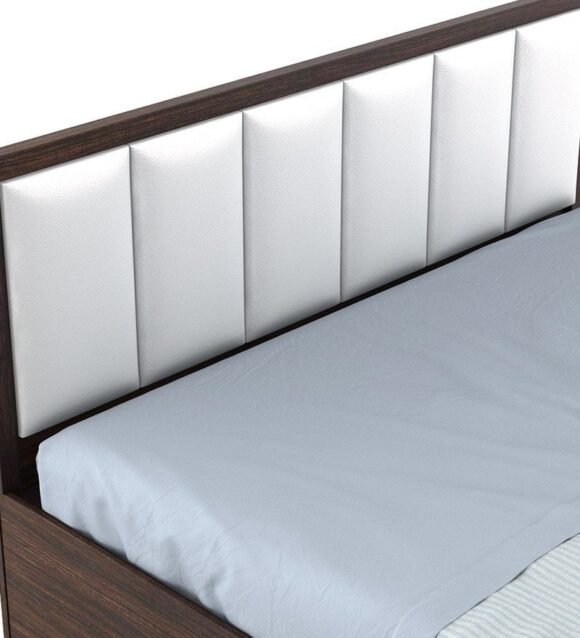 Arctic Queen Size Upholstered Bed with Storage in Choco Walnut Finish - Image 6