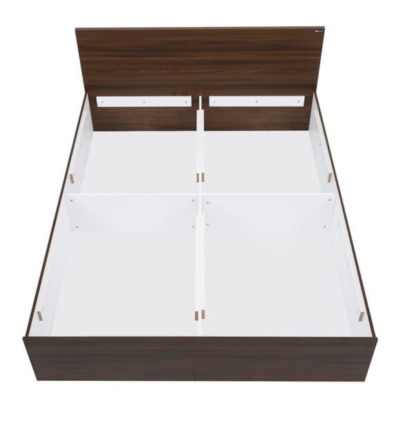 Arthur Queen Size Bed with box storage in Walnut Finish - Image 4