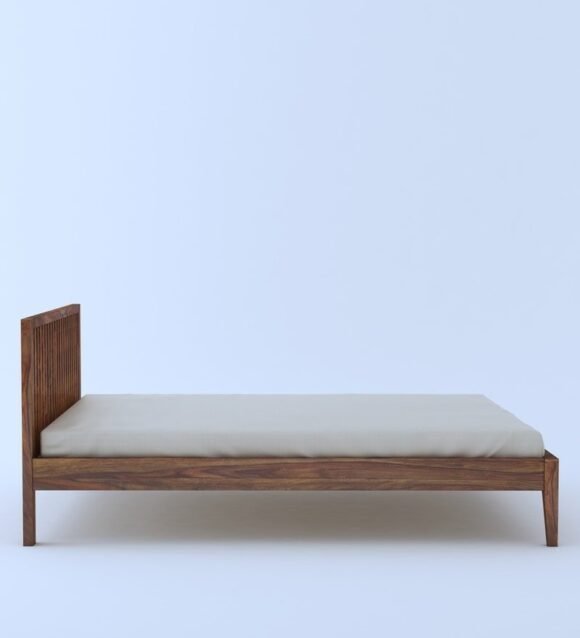Aspire Platform Queen Size Bed In Teak Finish - Image 4