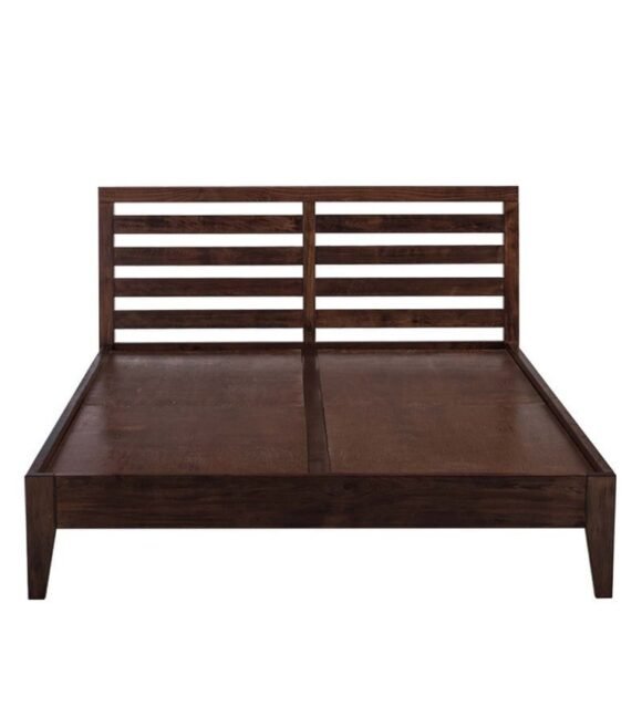 Fern Queen Size Bed in Walnut Brown Matte Finish - Image 3