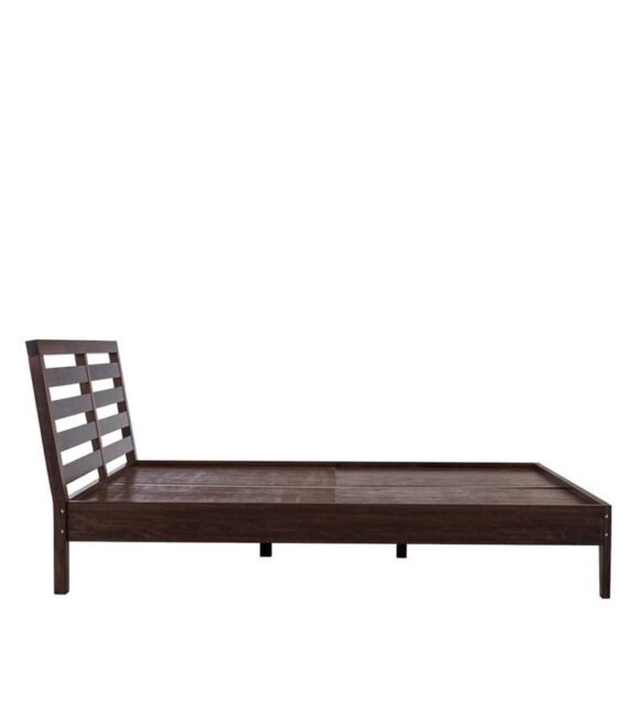 Fern Queen Size Bed in Walnut Brown Matte Finish - Image 4