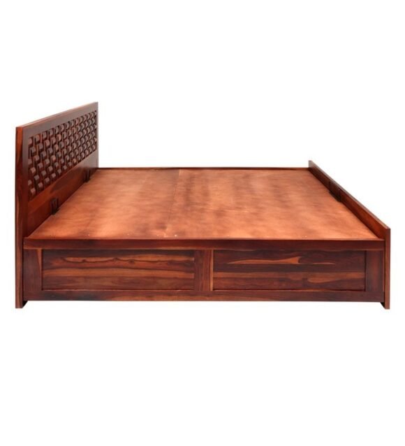 Julieta King Size Bed with Storage in Honey Finish - Image 6