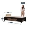Kaze Single Bed With Box Storage In Wenge Finish - Image 2