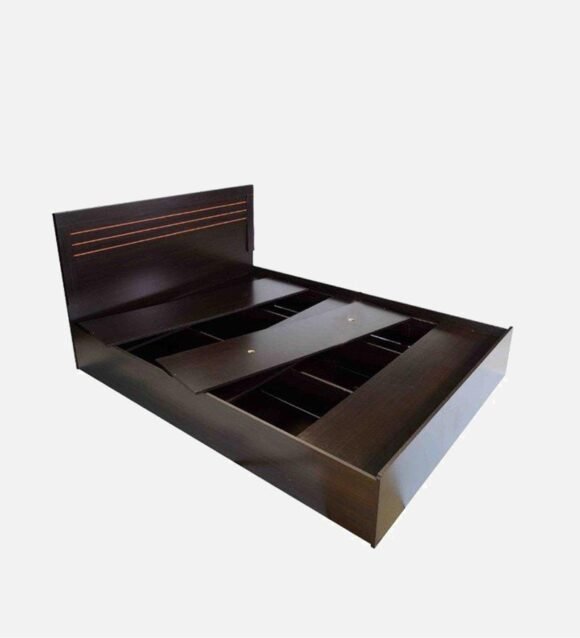 Kuruma Queen Size Bed With Storage In Wenge Finish - Image 4