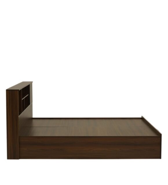 Mozart King Size Bed with Storage in Walnut Finish - Image 8