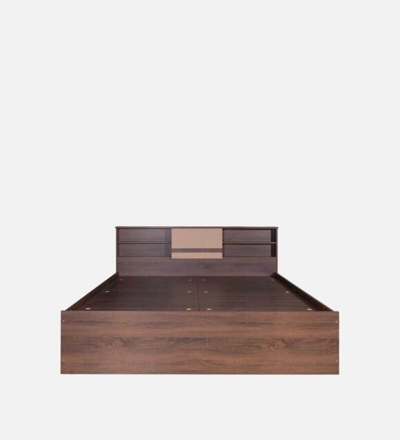 Sango King Size Bed With Box Storage In Walnut Finish - Image 2