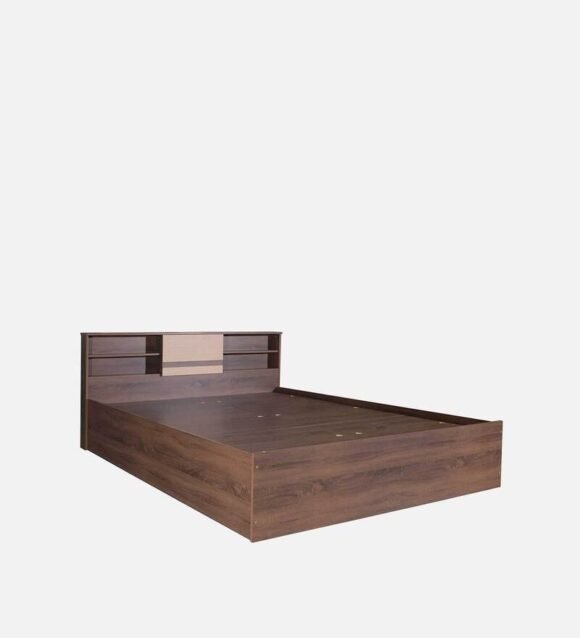 Sango King Size Bed With Box Storage In Walnut Finish - Image 4