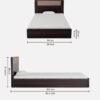 Takai Single Bed In Wenge Finish - Image 2