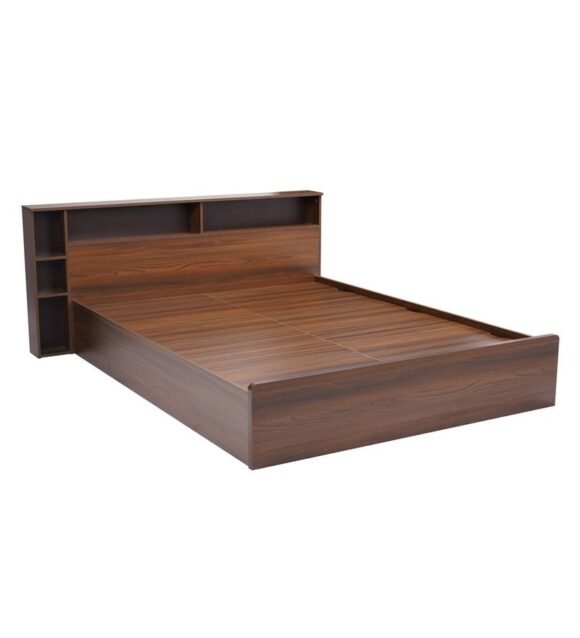 Torrie King Size Bed with Storage in Classic Walnut Finish - Image 2