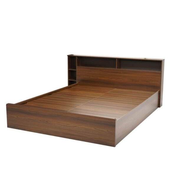 Torrie King Size Bed with Storage in Classic Walnut Finish - Image 4