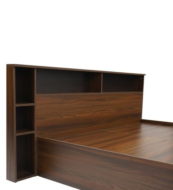 Torrie Queen Size Bed with Storage in Classic Walnut Finish - Image 5