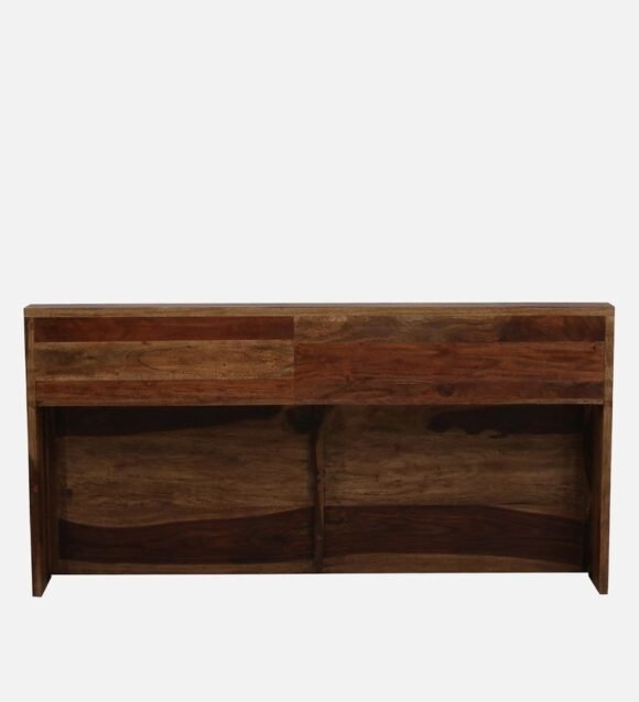 Ursula Solid Wood King Size Bed with Headboard & Box Storage in Rustic Teak Finish - Image 5