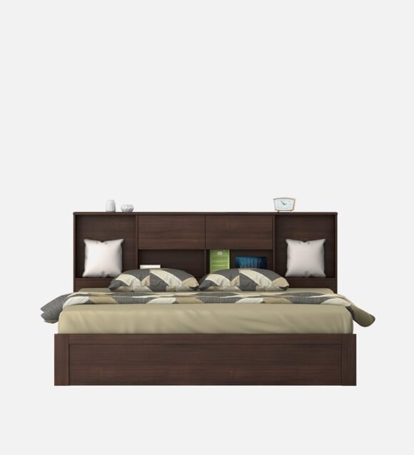 Yume King Size Bed With Box Storage In Regato Walnut Colour - Image 3
