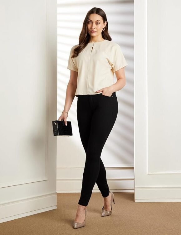 Premium Women's Skinny 4-Way Stretch Jeans (Mid Rise | Ankle Length | Desk-to-Dinner) - Image 5